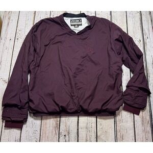 ZERO RESTRICTION Mens Gore-Tex Burgundy Checks Pullover Golf Jacket Sz XXL